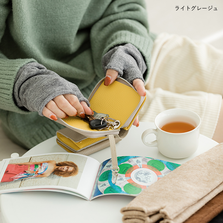 【ORNELLA/オルネラ】リアルレザーバイカラースマートキー&カードケース